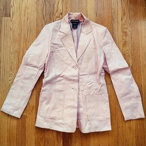 Metro Style Leather Blazer